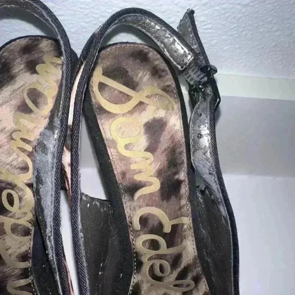 Sam Edelman Heels, Brown Leopard Print, Size 8.5 - Picture 3 of 14